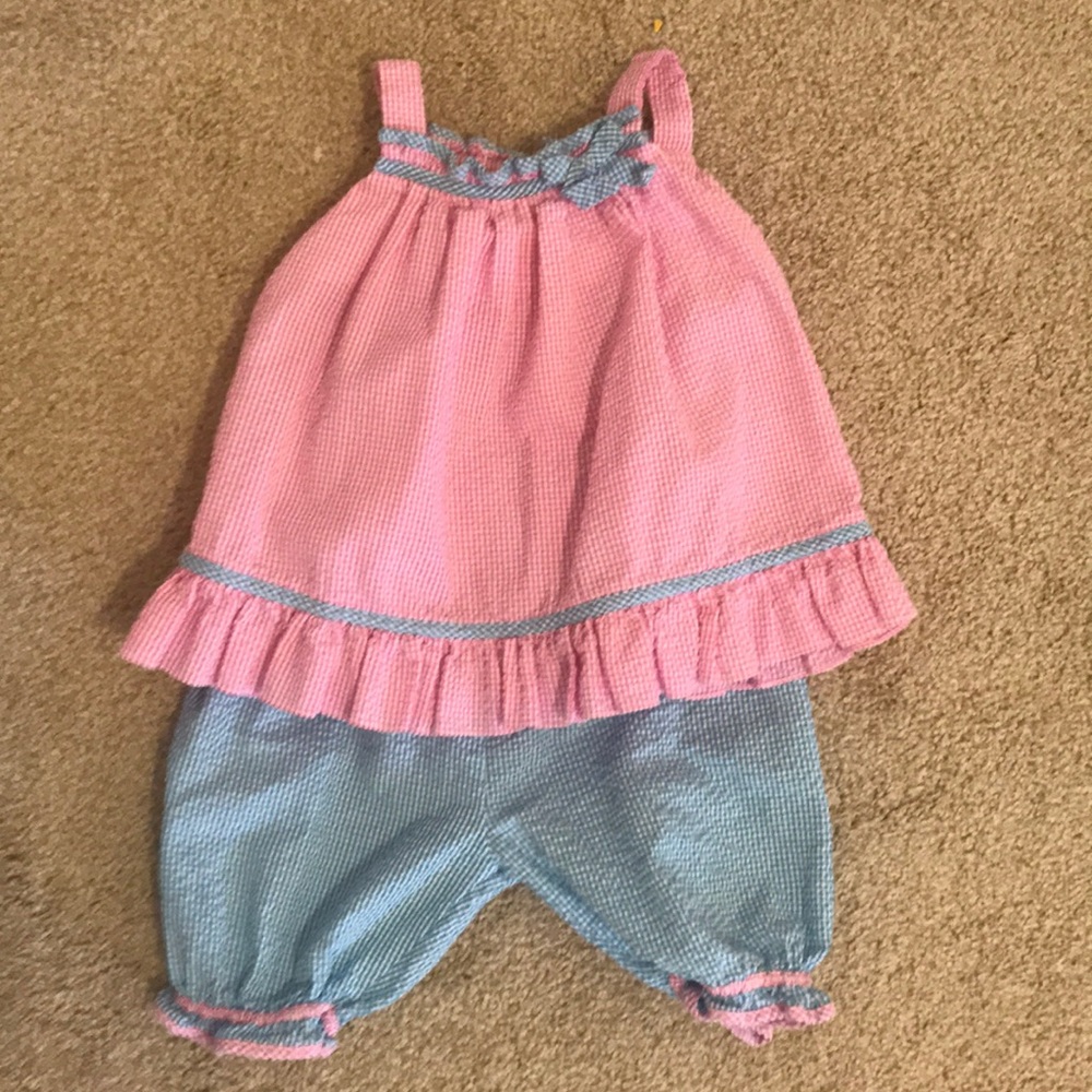 Swing top and Capri pants baby girls set